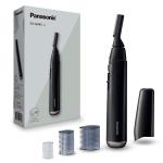 Panasonic Facial Hair Trimmer for Sensitive Skin, Unisex Detailer with Flexible Head, Gentle on Acne, Includes 2 Eyebrow Attachments, Wet/Dry - ER-GM40-K (Black)