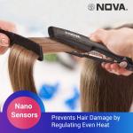 Nova NHS 901 Temperature Control Hair Straightner for Women (Black)