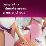 Philips Body Trimmer For Women, Skin Safe With Rounded Tips, 2In1 Trim Or Shave, Hair Removal For Intimate Areas,Arms,Legs & Body, No Skin Irritation, Travel Friendly I2 Year Warranty-BRT383/