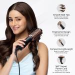 VEGA Litstyle L3 Volumizer Hair Blow Dryer Brush With 3 Heat/2 Speed Settings, 360° Airflow Vent, 3 in 1 Compact Hot Air Brush For Women, Tourmaline Ceramic Coated Barrel, 500 Watts, (VHSD-03)
